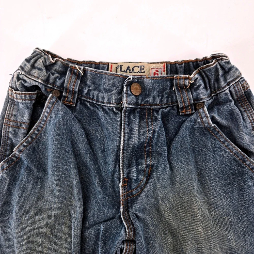 The Children's Place Carpenter Jeans Boys Size 6 Denim Y2K Wide Leg Vintage
